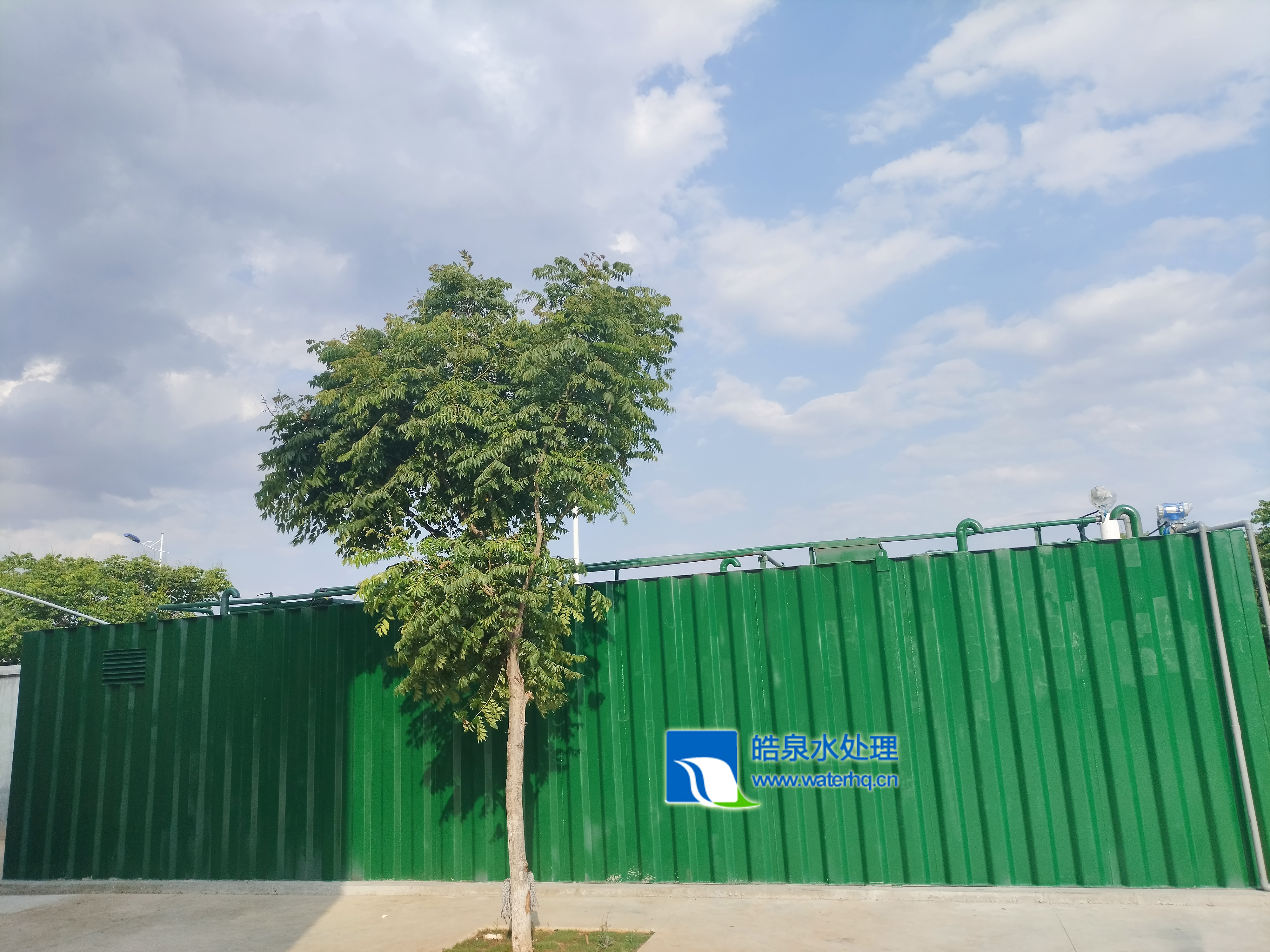 学校生活污水处理 智能化MBR膜一体化污水处理设备应用在石林润泽高级中学